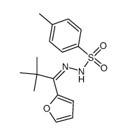 1-(2'-furyl)-2,2-dimethylpropan-1-one tosyl hydrazone Structure