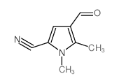 4-甲酰基-1,5-二甲基-1H-吡咯-2-甲腈结构式
