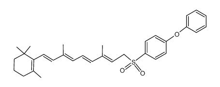 1-(((2E,4E,6E,8E)-3,7-dimethyl-9-(2,6,6-trimethylcyclohex-1-en-1-yl)nona-2,4,6,8-tetraen-1-yl)sulfonyl)-4-phenoxybenzene Structure