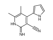 3-Pyridinecarbonitrile,2-amino-5,6-dimethyl-4-(1H-pyrrol-2-yl)-(9CI)结构式