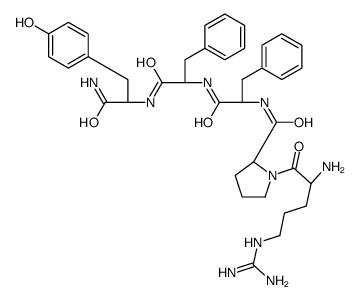 (2S)-1-[(2S)-2-amino-5-(diaminomethylideneamino)pentanoyl]-N-[(2S)-1-[[(2S)-1-[[(2S)-1-amino-3-(4-hydroxyphenyl)-1-oxopropan-2-yl]amino]-1-oxo-3-phenylpropan-2-yl]amino]-1-oxo-3-phenylpropan-2-yl]pyrrolidine-2-carboxamide Structure