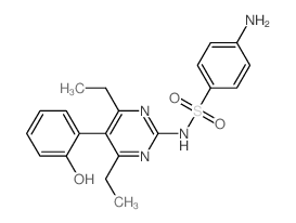 Benzenesulfonamide,4-amino-N-[4,6-diethyl-5-(2-hydroxyphenyl)-2-pyrimidinyl]- Structure