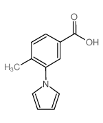 4-甲基-3-(1H-吡咯-1-基)苯甲酸结构式