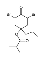 Isobutyric acid 3,5-dibromo-4-oxo-1-propyl-cyclohexa-2,5-dienyl ester结构式