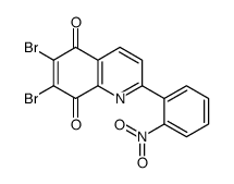 6,7-dibromo-2-(2-nitrophenyl)quinoline-5,8-dione Structure