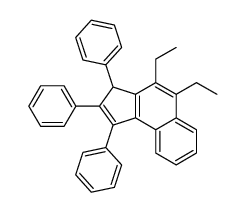 4,5-diethyl-1,2,3-triphenyl-3H-cyclopenta[a]naphthalene结构式
