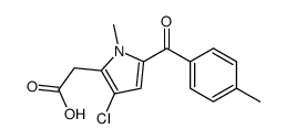 2-[3-chloro-1-methyl-5-(4-methylbenzoyl)pyrrol-2-yl]acetic acid Structure
