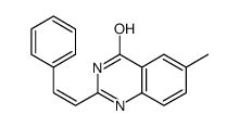6-methyl-2-(2-phenylethenyl)-1H-quinazolin-4-one结构式