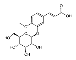 isoferulic acid 3-O-glucopyranoside结构式