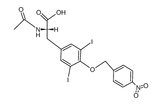 3.5-diiodo-O-(4-nitro-benzyl)-N-acetyl-L-tyrosine Structure