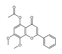 (7,8-dimethoxy-4-oxo-2-phenylchromen-5-yl) acetate结构式