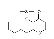 2-pent-4-enyl-3-trimethylsilyloxypyran-4-one结构式