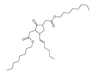 octyl 2-[4-hex-1-enyl-3-(2-octoxy-2-oxoethyl)-2-oxocyclopentyl]acetate结构式