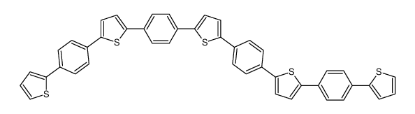 2,5-bis[4-[5-(4-thiophen-2-ylphenyl)thiophen-2-yl]phenyl]thiophene结构式