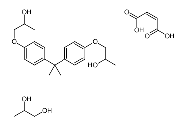 顺丁烯二酸酐与1,2-丙二醇和1,1’-[(1-甲基亚甲基)双(4,1-亚苯氧基)]双-2-丙醇的聚合物结构式
