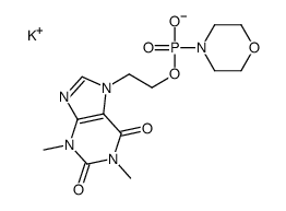 potassium,2-(1,3-dimethyl-2,6-dioxopurin-7-yl)ethoxy-morpholin-4-ylphosphinate Structure