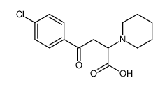 alpha-(2-(4-Chlorophenyl)-2-oxoethyl)-1-piperidineacetic acid hydrate (2:1)结构式