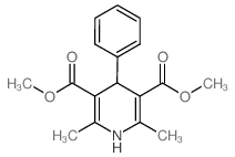 1,4-dihydro-2,6-dimethyl-4-phenyl-3,5-pyridinecarboxylic acid dimethyl ester结构式