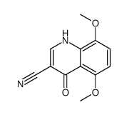 1,4-二氢-5,8-二甲氧基-4-氧代-3-喹啉甲腈结构式