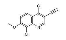 4,8-二氯-7-甲氧基-3-喹啉甲腈结构式