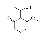 2-(1-hydroxyethyl)-3-methylselanylcyclohexan-1-one Structure