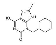 3-(cyclohexylmethyl)-8-methyl-7H-purine-2,6-dione Structure