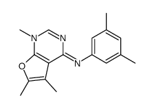 Benzenamine,3,5-dimethyl-N-(1,5,6-trimethylfuro[2,3-d]pyrimidin-4(1H)-ylidene)-结构式