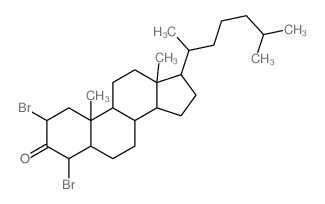 Cholestan-3-one,2,4-dibromo-, (5a)-(9CI) Structure