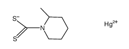 monomercury(II) mono(2-methylpiperidine-1-carbodithioate) Structure