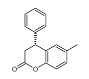 (4R)-6-甲基-4-苯基色满-2-酮结构式
