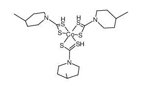 Co(4-MeC5H9NCS2)3 Structure