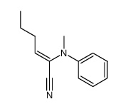 (Z)-2-(N-Methylanilino)-2-hexenenitrile结构式