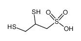 2,3-bis-sulfanylpropane-1-sulfonic acid Structure