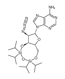 2′-azido-2′-deoxy-3′,5′-O-(1,1,3,3-tetraisopropyldisiloxyl)adenosine Structure