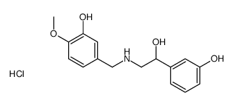 [2-hydroxy-2-(3-hydroxyphenyl)ethyl]-[(3-hydroxy-4-methoxyphenyl)methyl]azanium,chloride结构式