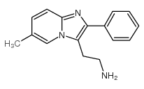 2-(6-甲基-2-苯基-咪唑并[1,2-a]吡啶-3-基)-乙胺结构式