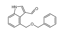 4-苄氧基甲基-1H-吲哚-3-甲醛结构式