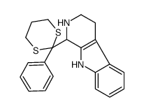 1-(2-phenyl-1,3-dithian-2-yl)-2,3,4,9-tetrahydro-1H-pyrido[3,4-b]indole结构式