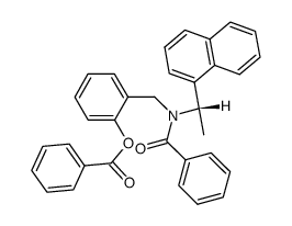 O,N-dibenzoyl-(S)-o-(1-α-naphthylethylaminomethyl)phenol结构式