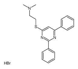 2-(2',6'-diphenylpyrimidin-4'-ylthio)-N,N-dimethylethylamine hydrobromide Structure