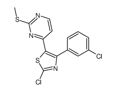 2-chloro-4-(3-chlorophenyl)-5-(2-methylsulfanylpyrimidin-4-yl)-1,3-thiazole Structure