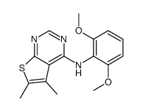 N-(2,6-dimethoxyphenyl)-5,6-dimethylthieno[2,3-d]pyrimidin-4-amine结构式