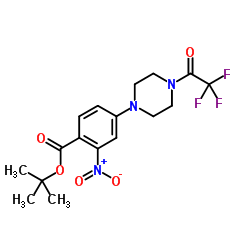 2-Methyl-2-propanyl 2-nitro-4-[4-(trifluoroacetyl)-1-piperazinyl]benzoate Structure