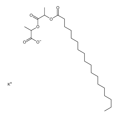 potassium 2-(1-carboxylatoethoxy)-1-methyl-2-oxoethyl stearate structure