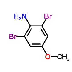 2,6-二溴-4-甲氧基苯胺结构式
