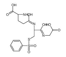 (2S)-2-amino-5-[[(2R)-3-(benzenesulfonylsulfanyl)-1-(carboxymethylamino)-1-oxopropan-2-yl]amino]-5-oxopentanoic acid Structure