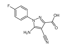 5-amino-4-cyano-1-(4-fluorophenyl)pyrazole-3-carboxylic acid Structure