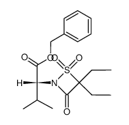 benzyl (D)-2'-(4,4-diethyl-1,1-dioxido-3-oxo-1,2-thiazetidin-2-yl)-3'-methylbutanoate Structure