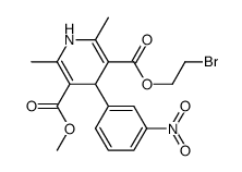 3-(2-bromoethyl) 5-methyl 2,6-dimethyl-4-(3-nitrophenyl)-1,4-dihydropyridine-3,5-dicarboxylate Structure