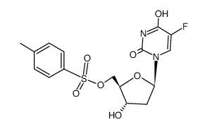 5'-O-tosyl-2',5'-dideoxy-5-fluorouridine结构式